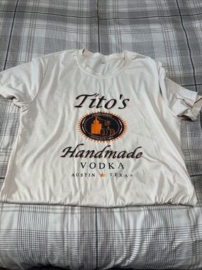Tito's Handmade Vodka Graphic Tee - Cream with Black & Orange Logo